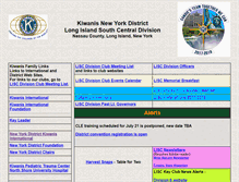 Tablet Screenshot of kiwanis-nylisc.org